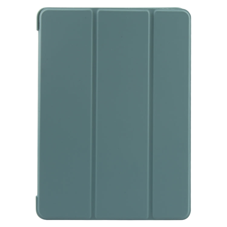 For iPad 9.7 2018 & 2017 / Air / Air2 GEBEI 3-folding Holder Shockproof Flip Leather Tablet Case(Dark Green) - HoMEdemic™ 