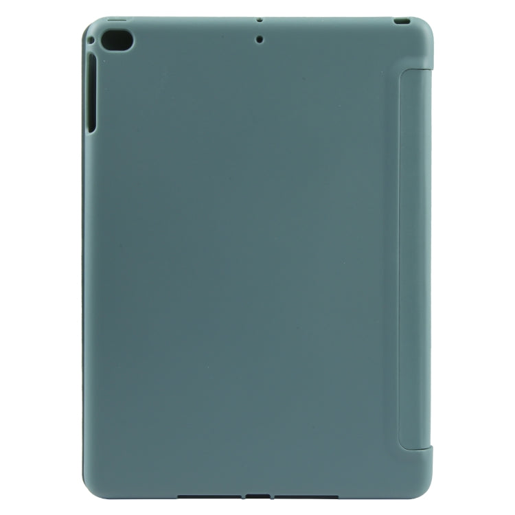 For iPad 9.7 2018 & 2017 / Air / Air2 GEBEI 3-folding Holder Shockproof Flip Leather Tablet Case(Dark Green) - HoMEdemic™ 