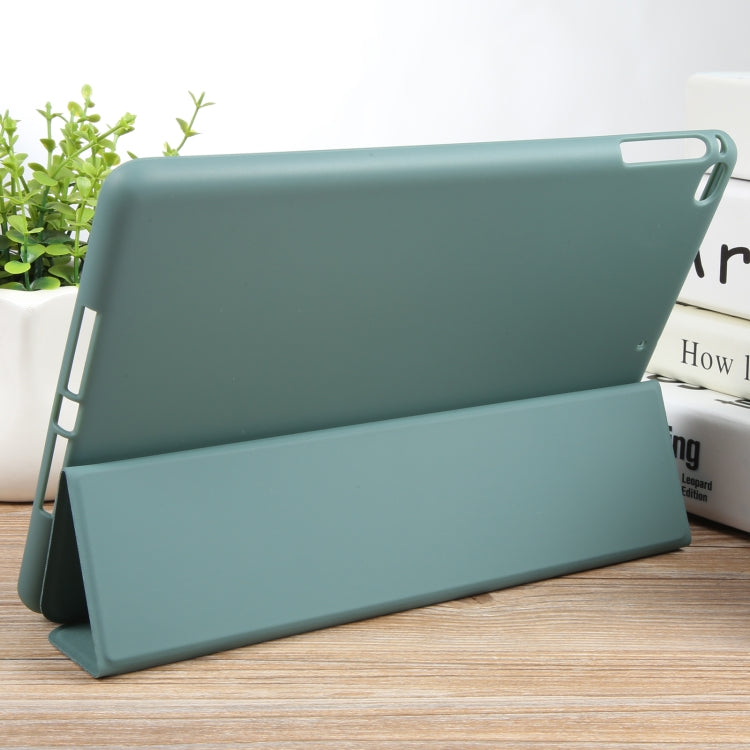 For iPad 9.7 2018 & 2017 / Air / Air2 GEBEI 3-folding Holder Shockproof Flip Leather Tablet Case(Dark Green) - HoMEdemic™ 