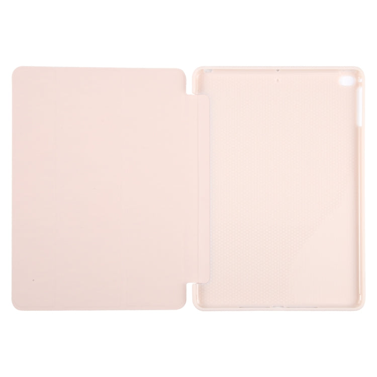 For iPad 9.7 2018 & 2017 / Air / Air2 GEBEI 3-folding Holder Shockproof Flip Leather Tablet Case(Pink) - HoMEdemic™ 