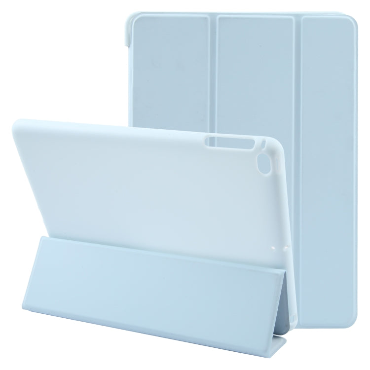For iPad 9.7 2018 & 2017 / Air / Air2 GEBEI 3-folding Holder Shockproof Flip Leather Tablet Case(Sky Blue) - HoMEdemic™ 