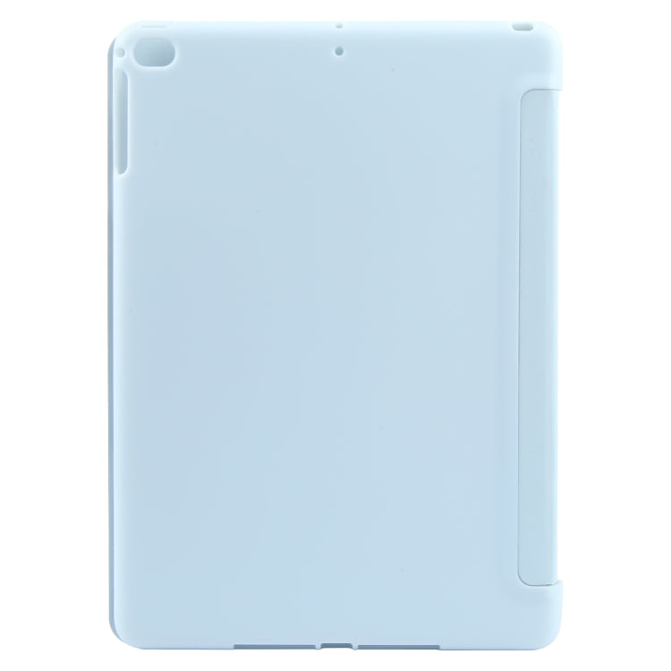 For iPad 9.7 2018 & 2017 / Air / Air2 GEBEI 3-folding Holder Shockproof Flip Leather Tablet Case(Sky Blue) - HoMEdemic™ 