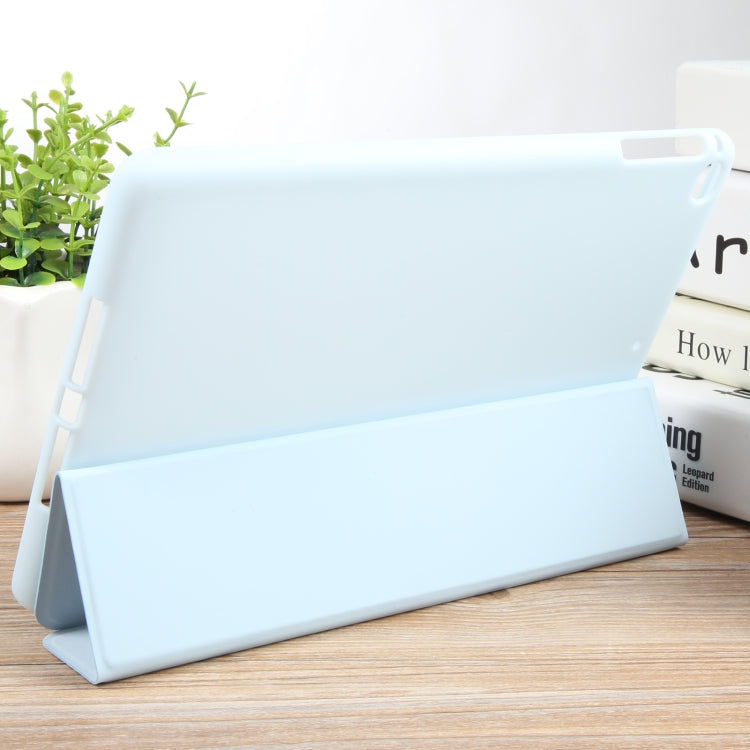 For iPad 9.7 2018 & 2017 / Air / Air2 GEBEI 3-folding Holder Shockproof Flip Leather Tablet Case(Sky Blue) - HoMEdemic™ 