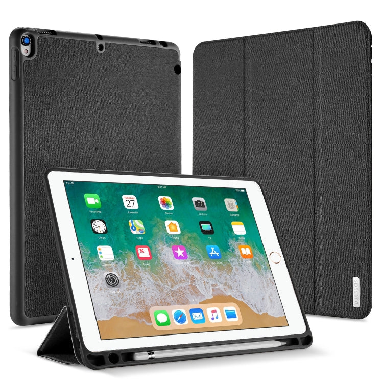 For iPad Air 10.5 (2019) / iPad Pro 10.5 DUX DUCIS Domo Series Horizontal Flip Magnetic PU Leather Case with 3-folding Holder & Pen Slot(Black) - HoMEdemic™ 