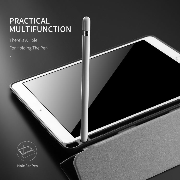 For iPad Air 10.5 (2019) / iPad Pro 10.5 DUX DUCIS Domo Series Horizontal Flip Magnetic PU Leather Case with 3-folding Holder & Pen Slot(Black) - HoMEdemic™ 