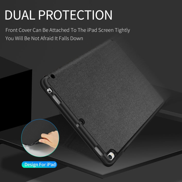 For iPad Air 10.5 (2019) / iPad Pro 10.5 DUX DUCIS Domo Series Horizontal Flip Magnetic PU Leather Case with 3-folding Holder & Pen Slot(Black) - HoMEdemic™ 