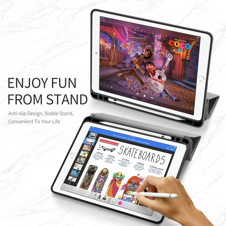 For iPad Air 10.5 (2019) / iPad Pro 10.5 DUX DUCIS Domo Series Horizontal Flip Magnetic PU Leather Case with 3-folding Holder & Pen Slot(Black) - HoMEdemic™ 