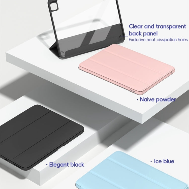 For iPad Air 10.9 2022 / 2020 ZGA Tri-Fold Voltage Smart Leather Tablet Case(Ice Blue) - HoMEdemic™ 