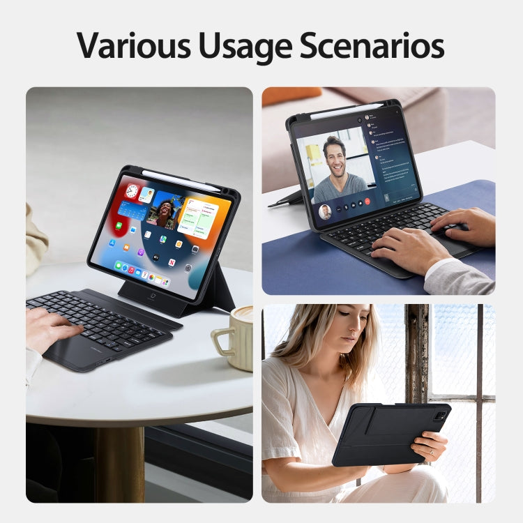 For iPad Air 11 2024 / 4&5 / iPad Pro 11 2022 DUX DUCIS DK Series Magnetic Wireless Bluetooth Keyboard Tablet Case(Black) - HoMEdemic™ 