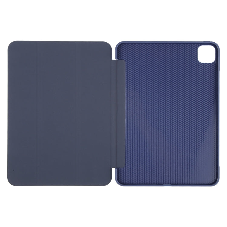 For iPad Air 11 2025 / 2024 GEBEI 3-folding Holder Shockproof Flip Leather Tablet Case(Dark Blue) - HoMEdemic™ 