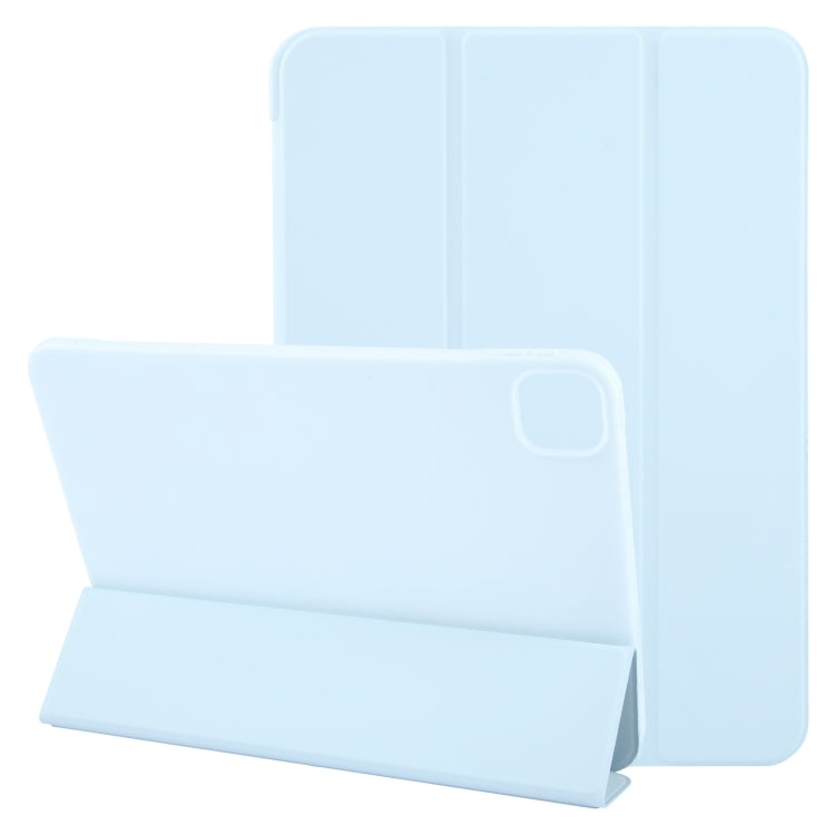 For iPad Air 11 2025 / 2024 GEBEI 3-folding Holder Shockproof Flip Leather Tablet Case(Sky Blue) - HoMEdemic™ 