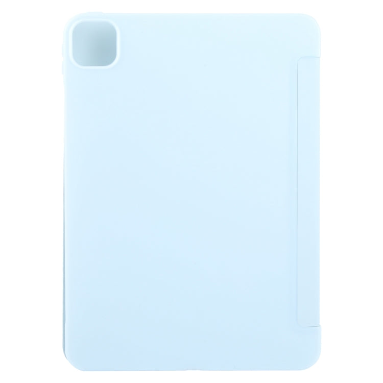 For iPad Air 11 2025 / 2024 GEBEI 3-folding Holder Shockproof Flip Leather Tablet Case(Sky Blue) - HoMEdemic™ 