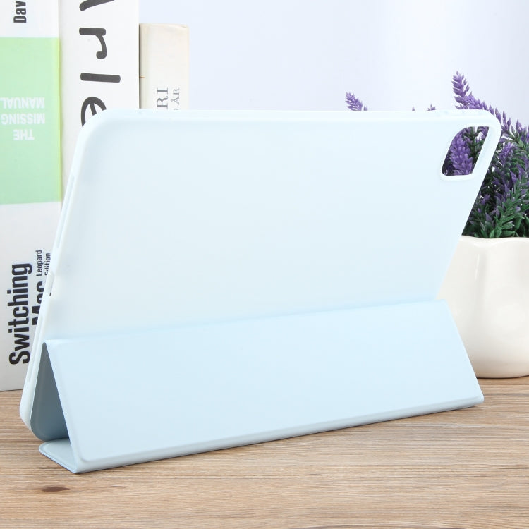 For iPad Air 11 2025 / 2024 GEBEI 3-folding Holder Shockproof Flip Leather Tablet Case(Sky Blue) - HoMEdemic™ 