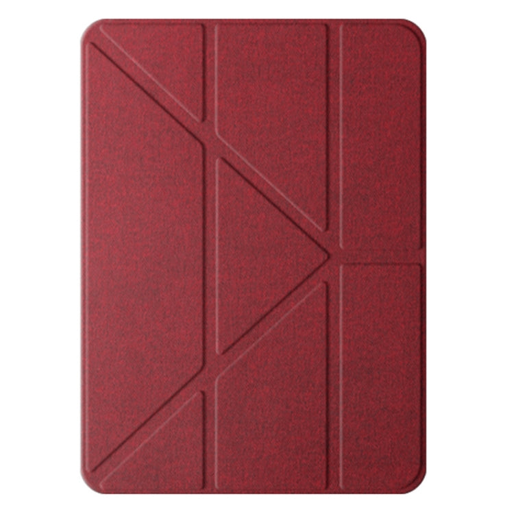 For iPad Air 11 2025 / 2024 Mutural Multi-fold Smart Leather Tablet Case(Red) - HoMEdemic™ 