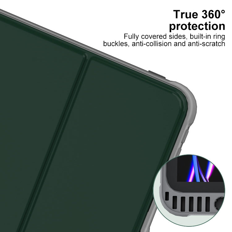For iPad Air 11 2025 / 2024 Mutural PC Hybrid TPU Leather Smart Tablet Case(Black) - HoMEdemic™ 