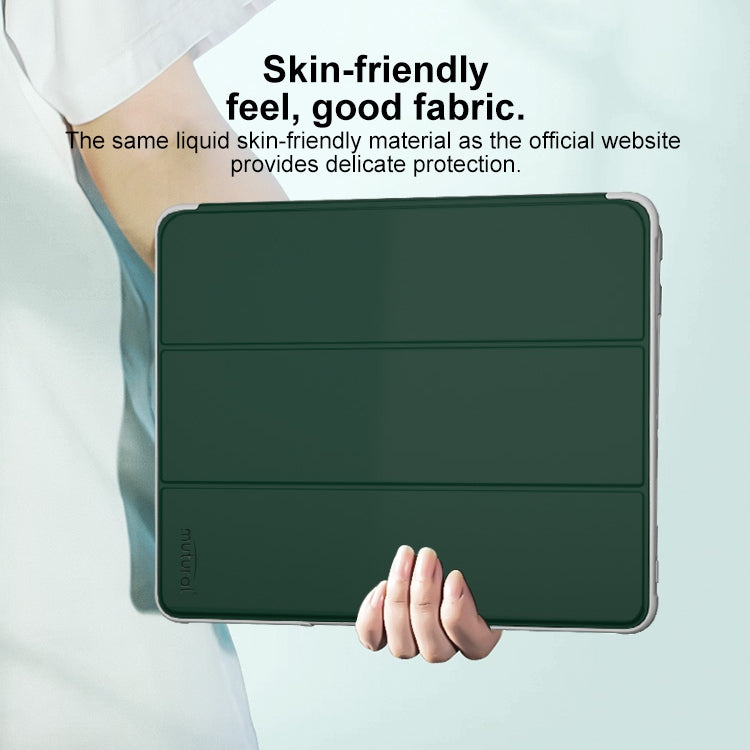For iPad Air 11 2025 / 2024 Mutural PC Hybrid TPU Leather Smart Tablet Case(Black) - HoMEdemic™ 