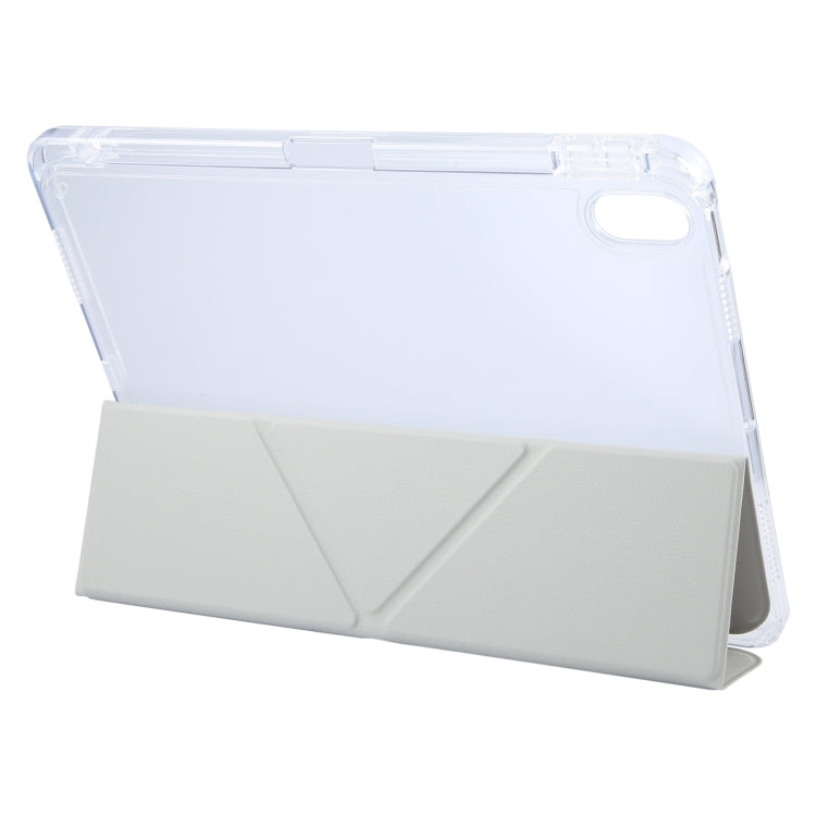 For iPad Air 11 2026 / 2025 / 2024 / Air 5 / 4 GEBEI Deformation Leather Tablet Case(Grey) - HoMEdemic™ 