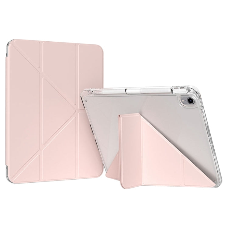 For iPad Air 11 2026 / 2025 / 2024 / Air 5 / 4 GEBEI Deformation Leather Tablet Case(Pink) - HoMEdemic™ 