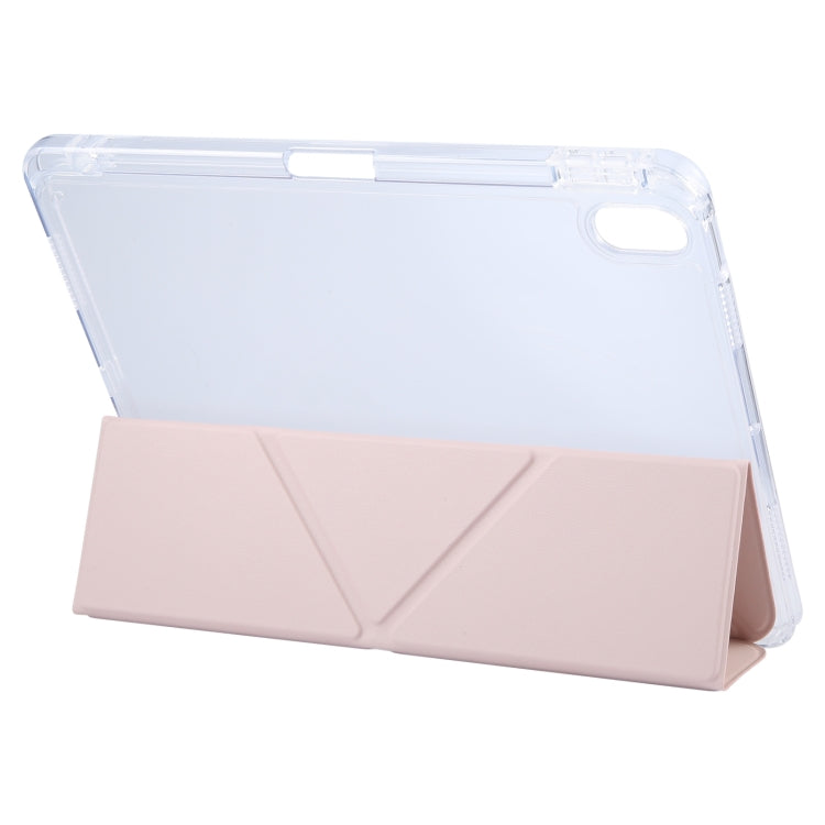 For iPad Air 11 2026 / 2025 / 2024 / Air 5 / 4 GEBEI Deformation Leather Tablet Case(Pink) - HoMEdemic™ 
