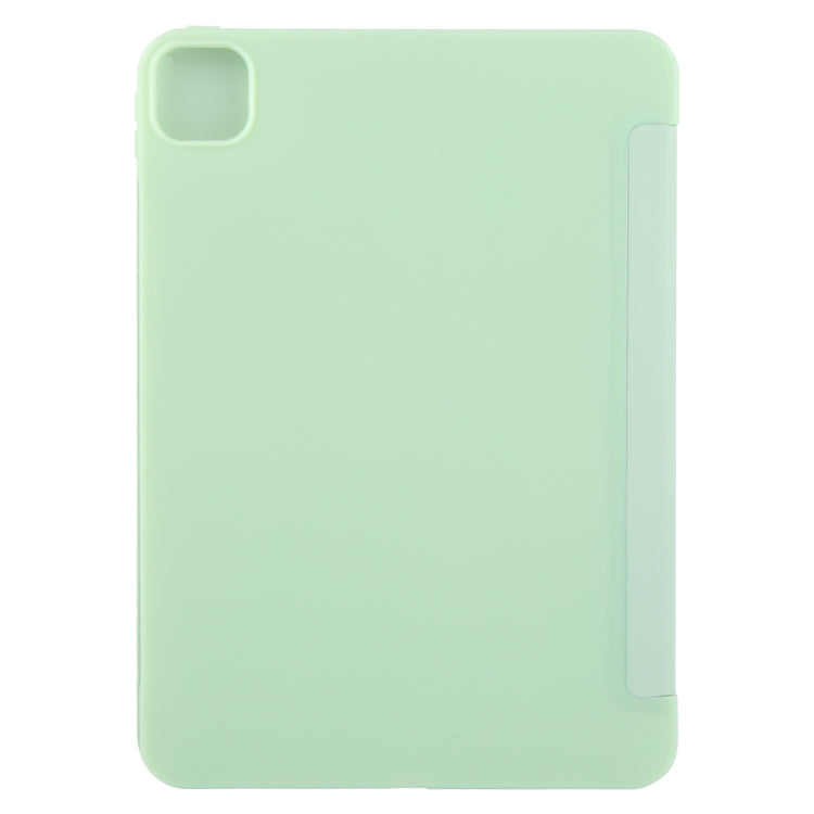 For iPad Air 11 2026 / 2025 / 2024 GEBEI 3-folding Holder Shockproof Flip Leather Tablet Case(Green) - HoMEdemic™ 