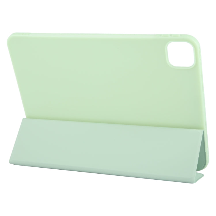 For iPad Air 11 2026 / 2025 / 2024 GEBEI 3-folding Holder Shockproof Flip Leather Tablet Case(Green) - HoMEdemic™ 