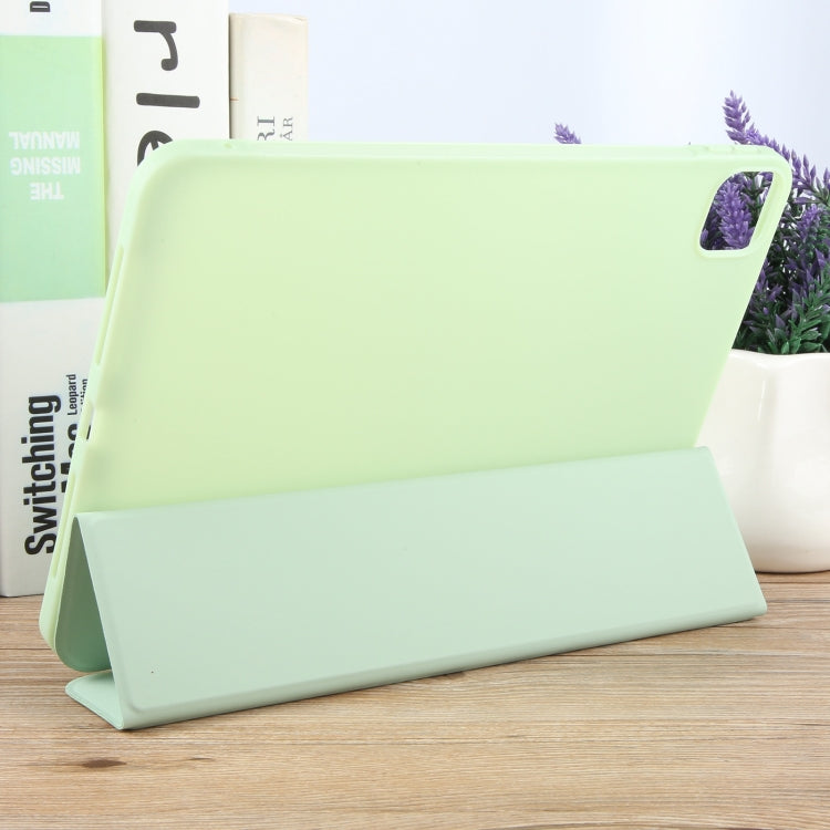 For iPad Air 11 2026 / 2025 / 2024 GEBEI 3-folding Holder Shockproof Flip Leather Tablet Case(Green) - HoMEdemic™ 
