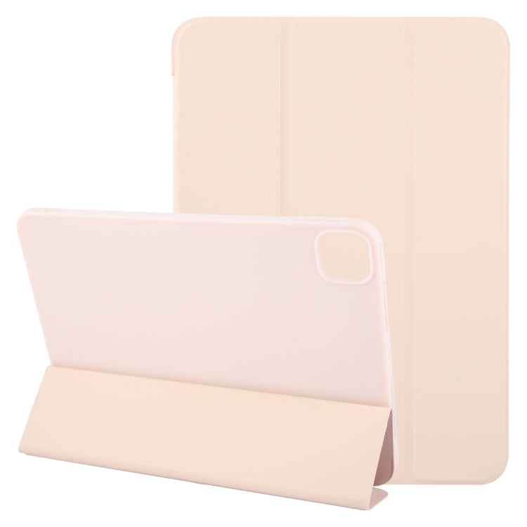 For iPad Air 11 2026 / 2025 / 2024 GEBEI 3-folding Holder Shockproof Flip Leather Tablet Case(Pink) - HoMEdemic™ 