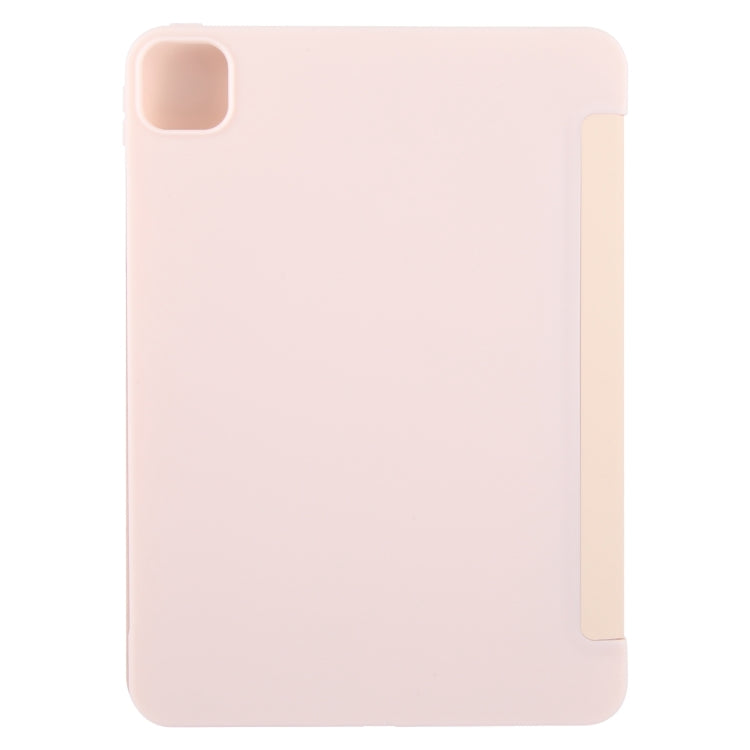 For iPad Air 11 2026 / 2025 / 2024 GEBEI 3-folding Holder Shockproof Flip Leather Tablet Case(Pink) - HoMEdemic™ 