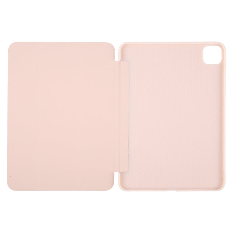 For iPad Air 11 2026 / 2025 / 2024 GEBEI 3-folding Holder Shockproof Flip Leather Tablet Case(Pink) - HoMEdemic™ 