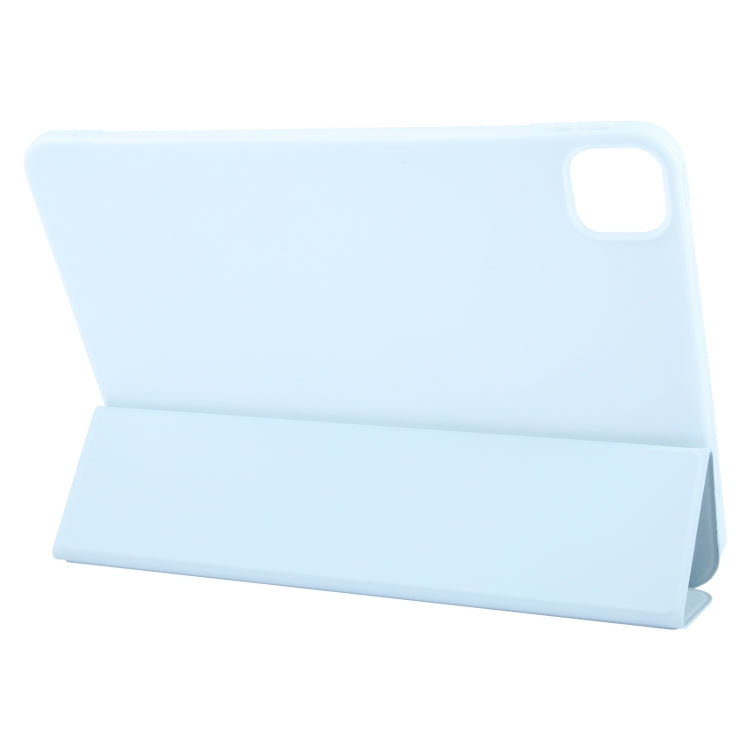 For iPad Air 11 2026 / 2025 / 2024 GEBEI 3-folding Holder Shockproof Flip Leather Tablet Case(Sky Blue) - HoMEdemic™ 