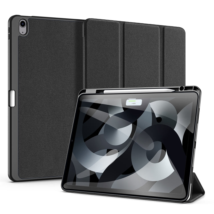 For iPad Air 13 2024 / 2025 DUX DUCIS Domo Series Cloth Texture Magnetic Leather Tablet Case(Black) - HoMEdemic™ 