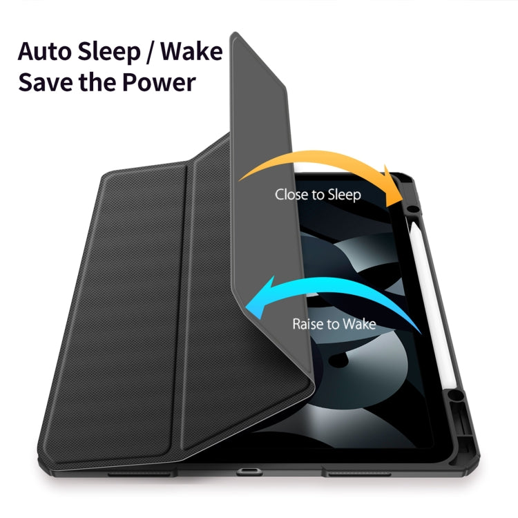 For iPad Air 13 2024 / 2025 DUX DUCIS TOBY Series Antiskid Leather Tablet Case with Sleep / Wake-up Function(Black) - HoMEdemic™ 