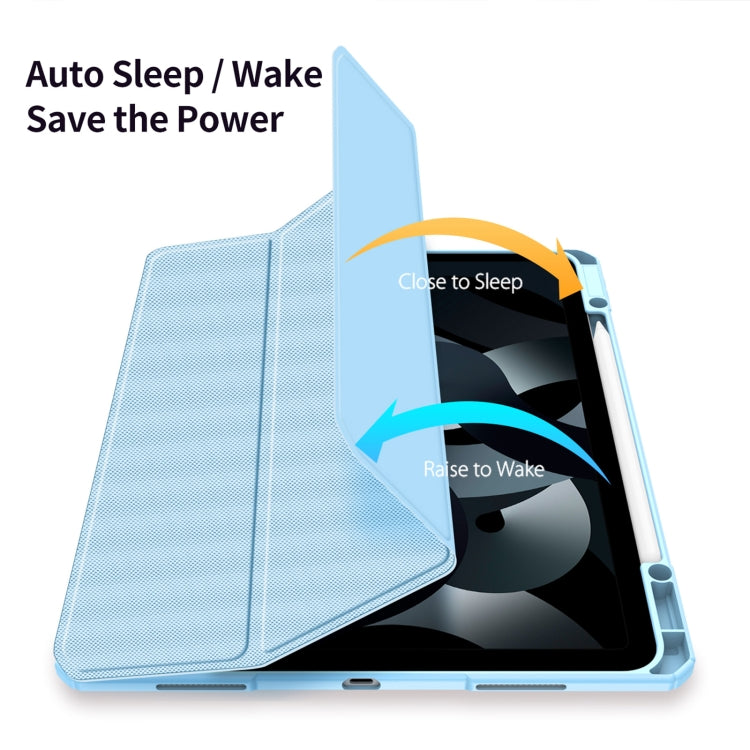 For iPad Air 13 2024 / 2025 DUX DUCIS TOBY Series Antiskid Leather Tablet Case with Sleep / Wake-up Function(Blue) - HoMEdemic™ 