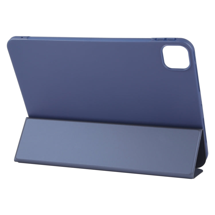 For iPad Air 13 2025 / 2024 GEBEI 3-folding Holder Shockproof Flip Leather Tablet Case(Dark Blue) - HoMEdemic™ 