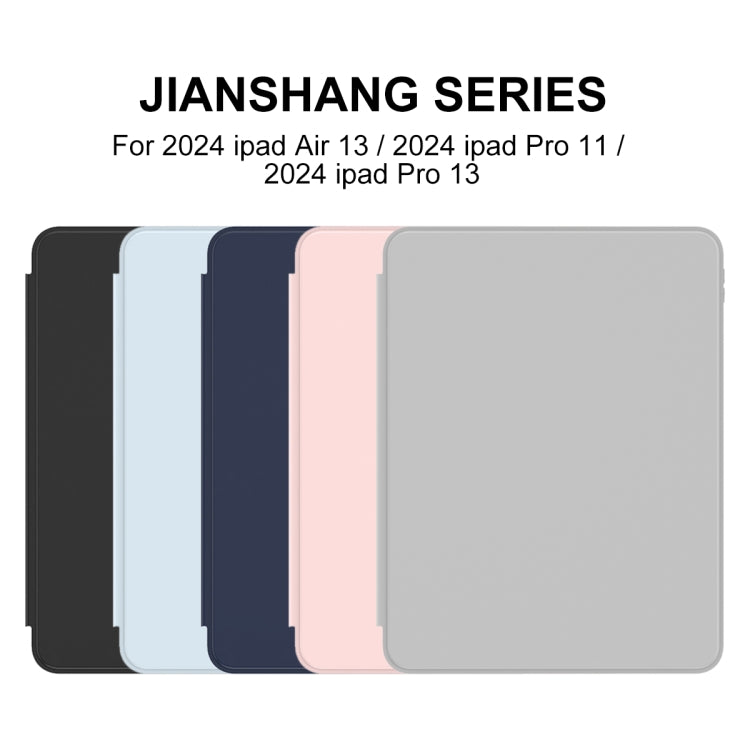 For iPad Air 13 2025 / 2024 Mutural Jianshang Series Smart Leather Tablet Case(Black) - HoMEdemic™ 