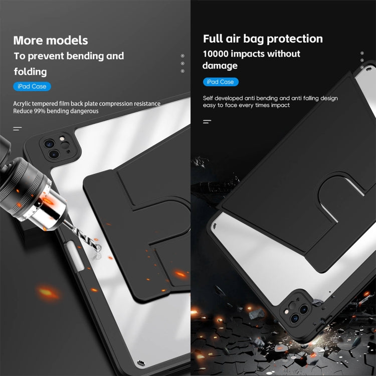 For iPad Air 13 2025 / 2024 Mutural Jianshang Series Smart Leather Tablet Case(Grey) - HoMEdemic™ 