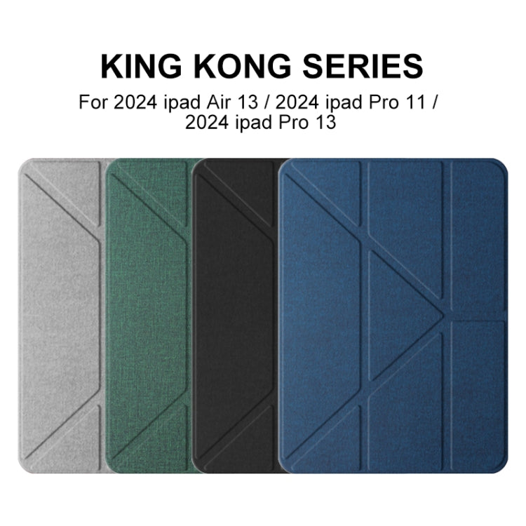 For iPad Air 13 2025 / 2024 Mutural Multi-fold Smart Leather Tablet Case(Green) - HoMEdemic™ 