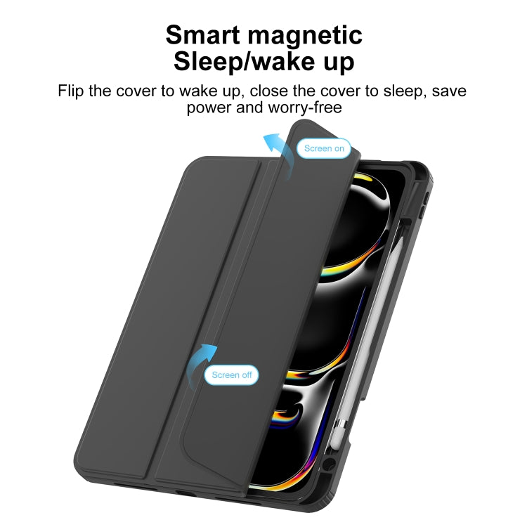 For iPad Air 13 2025 / 2024 Mutural Pinyue Series Smart Leather Tablet Case(Black) - HoMEdemic™ 