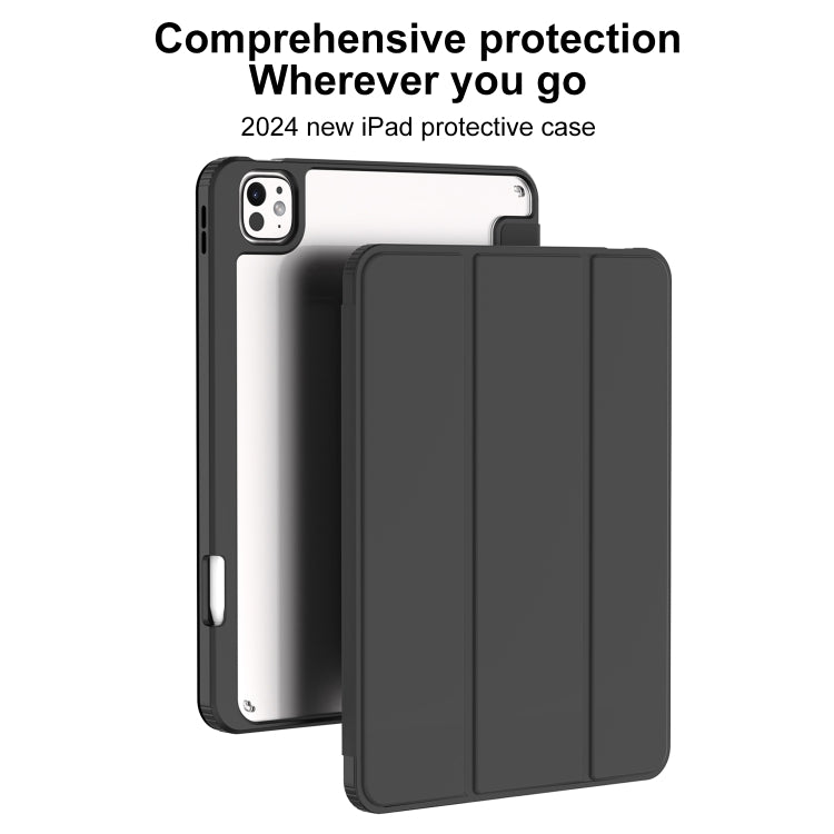 For iPad Air 13 2025 / 2024 Mutural Pinyue Series Smart Leather Tablet Case(Dark Blue) - HoMEdemic™ 