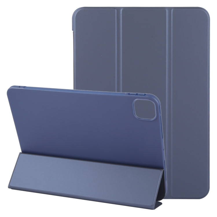 For iPad Air 13 2026 / 2025 / 2024 GEBEI 3-folding Holder Shockproof Flip Leather Tablet Case(Dark Blue) - HoMEdemic™ 