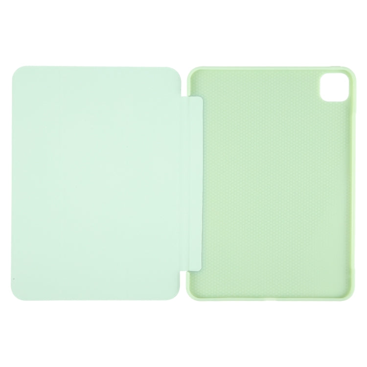 For iPad Air 13 2026 / 2025 / 2024 GEBEI 3-folding Holder Shockproof Flip Leather Tablet Case(Green) - HoMEdemic™ 
