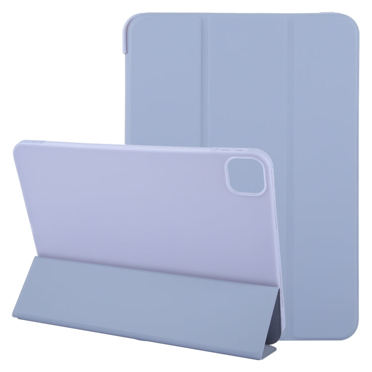 For iPad Air 13 2026 / 2025 / 2024 GEBEI 3-folding Holder Shockproof Flip Leather Tablet Case(Light Purple) - HoMEdemic™ 