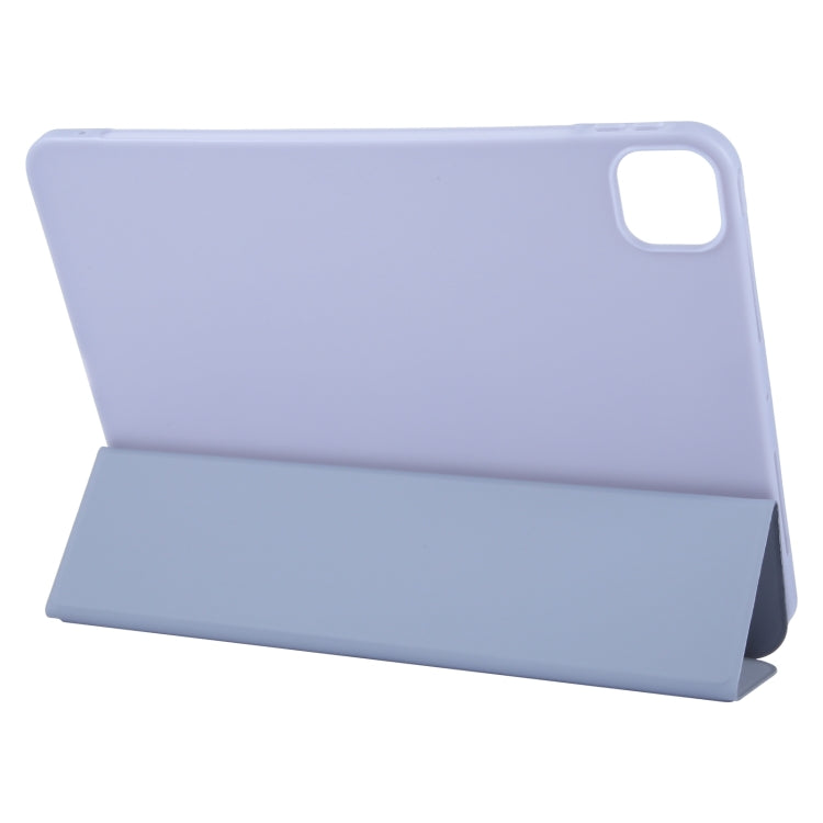 For iPad Air 13 2026 / 2025 / 2024 GEBEI 3-folding Holder Shockproof Flip Leather Tablet Case(Light Purple) - HoMEdemic™ 