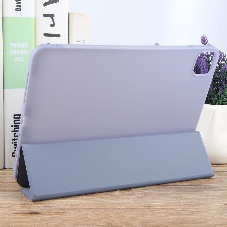For iPad Air 13 2026 / 2025 / 2024 GEBEI 3-folding Holder Shockproof Flip Leather Tablet Case(Light Purple) - HoMEdemic™ 