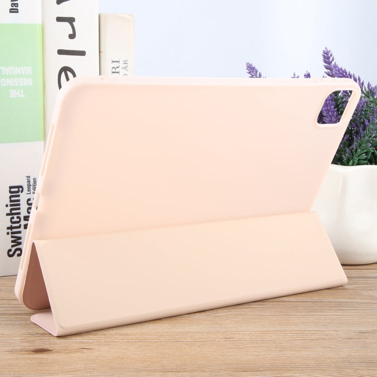 For iPad Air 13 2026 / 2025 / 2024 GEBEI 3-folding Holder Shockproof Flip Leather Tablet Case(Pink) - HoMEdemic™ 