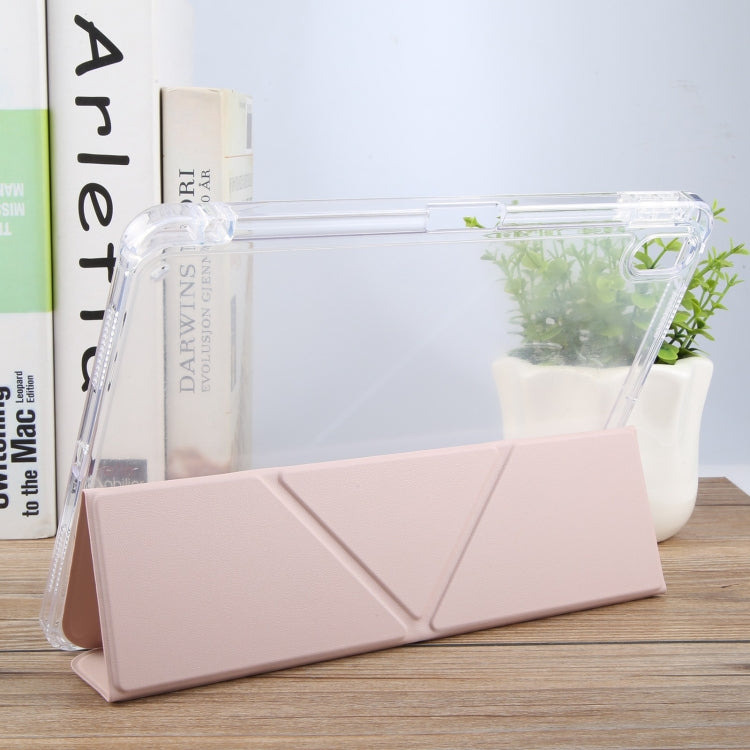 For iPad Air 13 2026 / 2025 / 2024 / Pro 12.9 GEBEI Deformation Leather Tablet Case(Pink) - HoMEdemic™ 