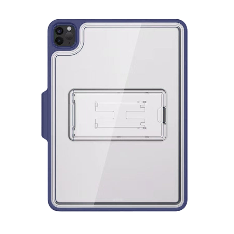 For iPad Pro 11 2022 / 2021 / 2020 / 2018 Mutural Transparent Holder Tablet Case(Navy Blue) - HoMEdemic™ 