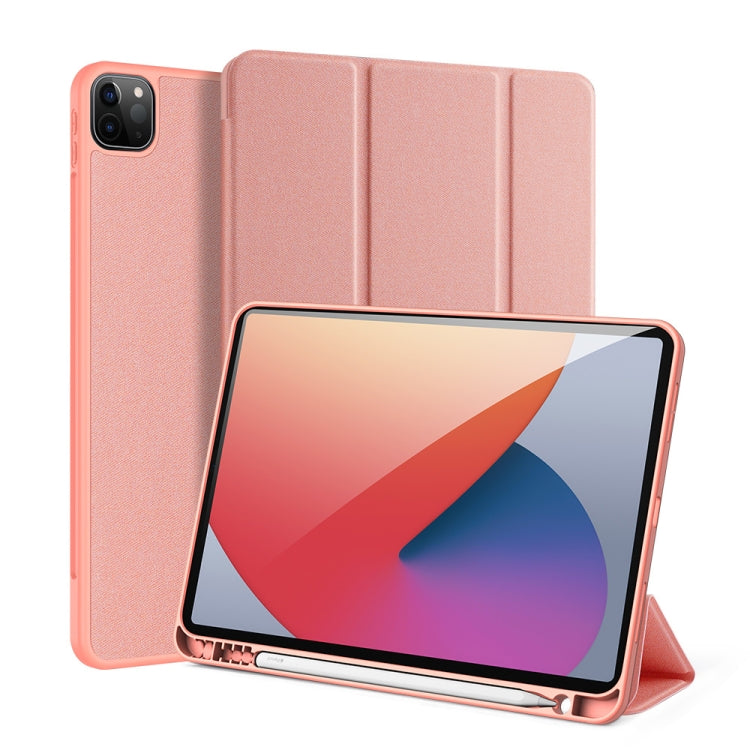 For iPad Pro 11 2022 / 2021 / 2020 DUX DUCIS Domo Series Horizontal Flip Magnetic TPU + PU Leather Tablet Case with Three-folding Holder & Pen Slot & Sleep / Wake-up Function(Pink) - HoMEdemic™ 