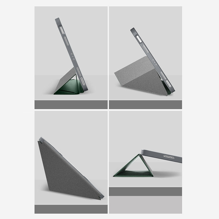 For iPad Pro 11 2022 / 2021 / 2020 MMutural Multi-fold Smart Leather Tablet Case(Dark Green) - HoMEdemic™ 