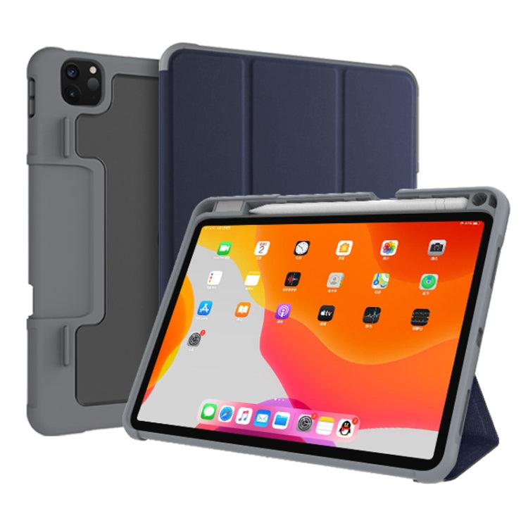 For iPad Pro 11 2022 / 2021 / 2020 Mutural Horizontal Flip Leather Tablet Case with Holder & Pen Slot(Dark Blue) - HoMEdemic™ 